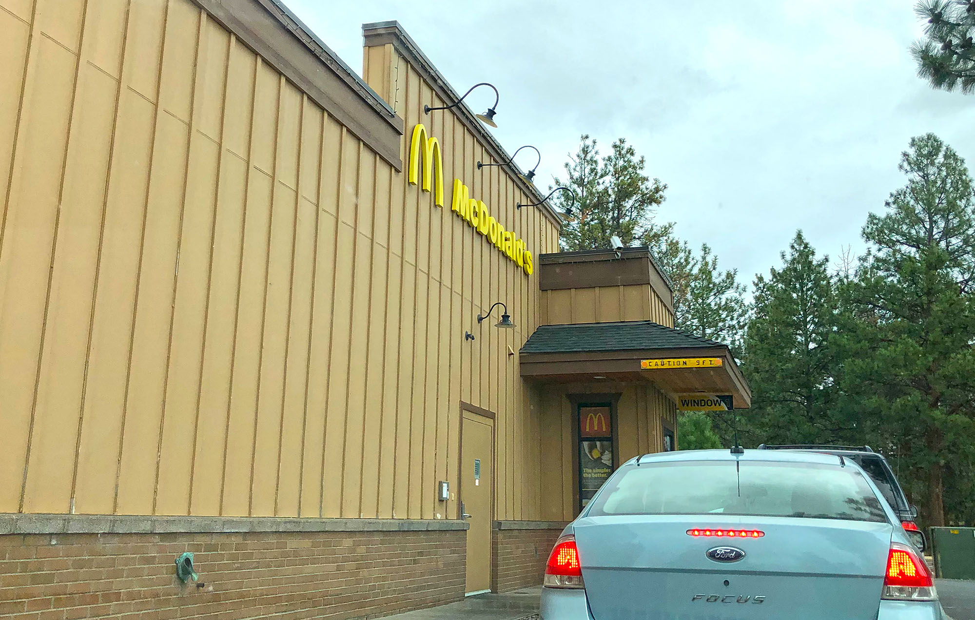 After a long day outside, drive-thru fast food restaurants are really appealing.